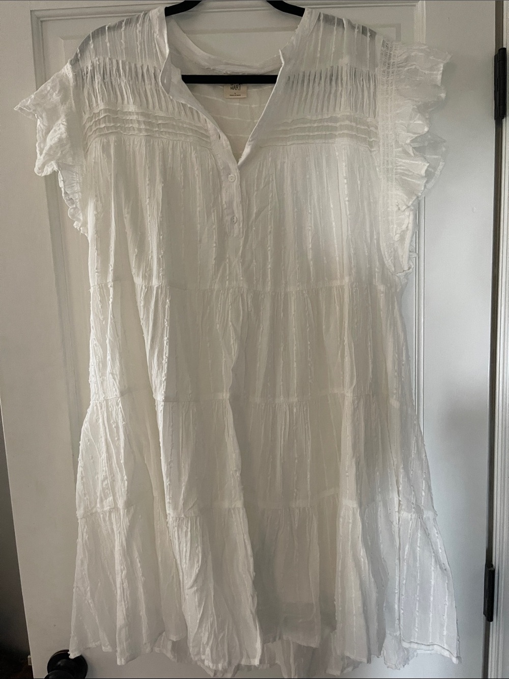 Matilda Jane White Tiered Ruffle Sleeve Dress